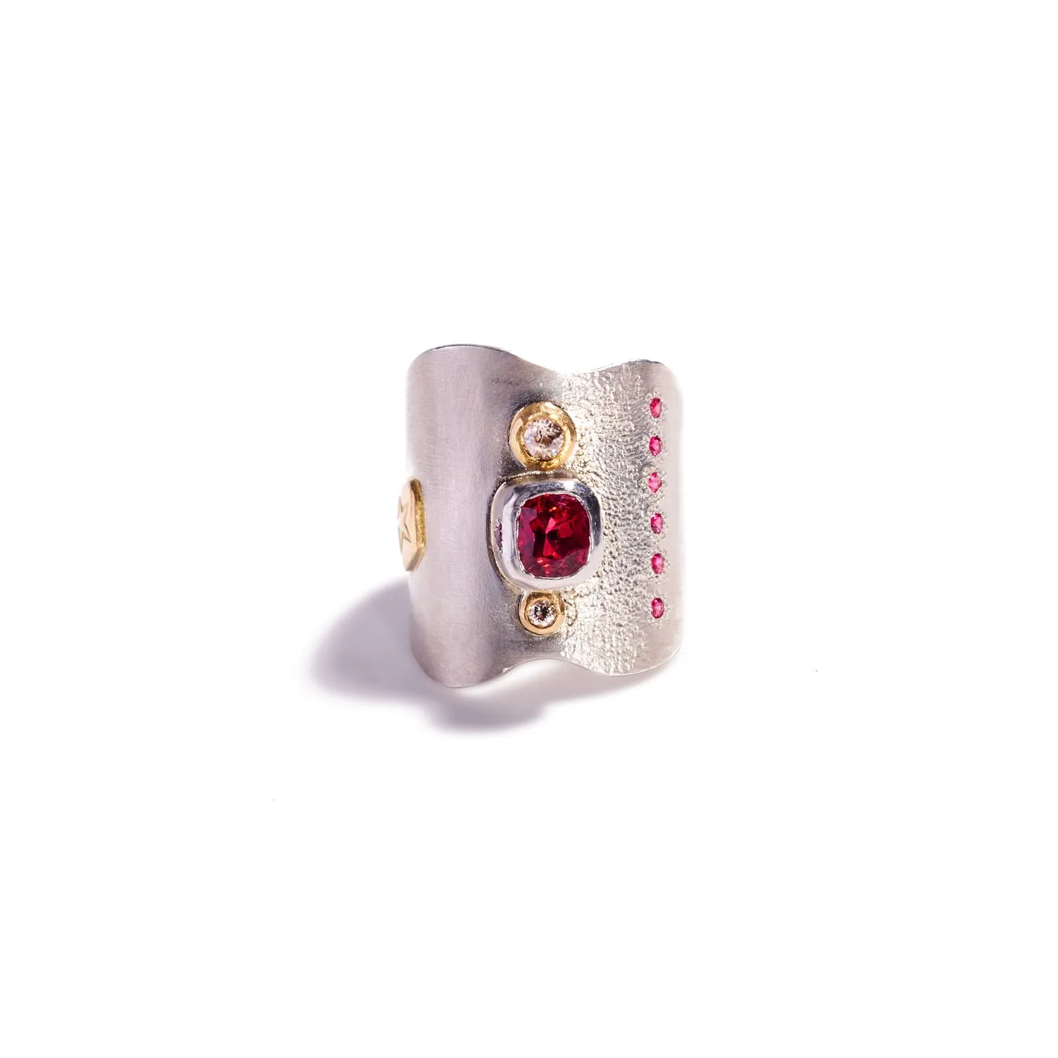 Jedi Red Spinel Elongated Ring