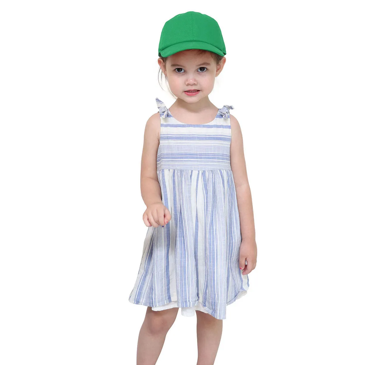 Kids Baseball Cap Cotton Adjustable Size - Kelly Green