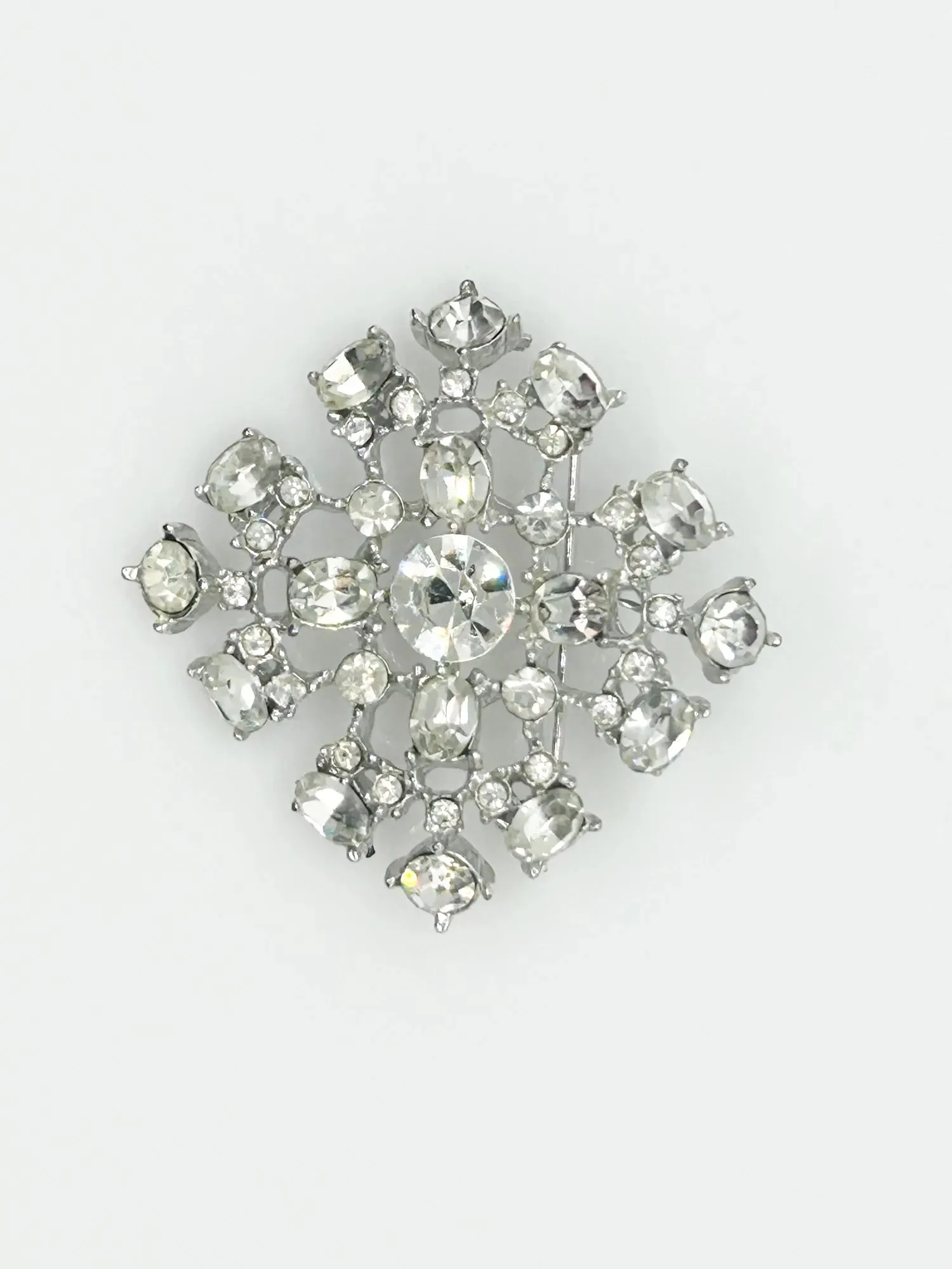 Lacy Vintage Rhinestone Brooch