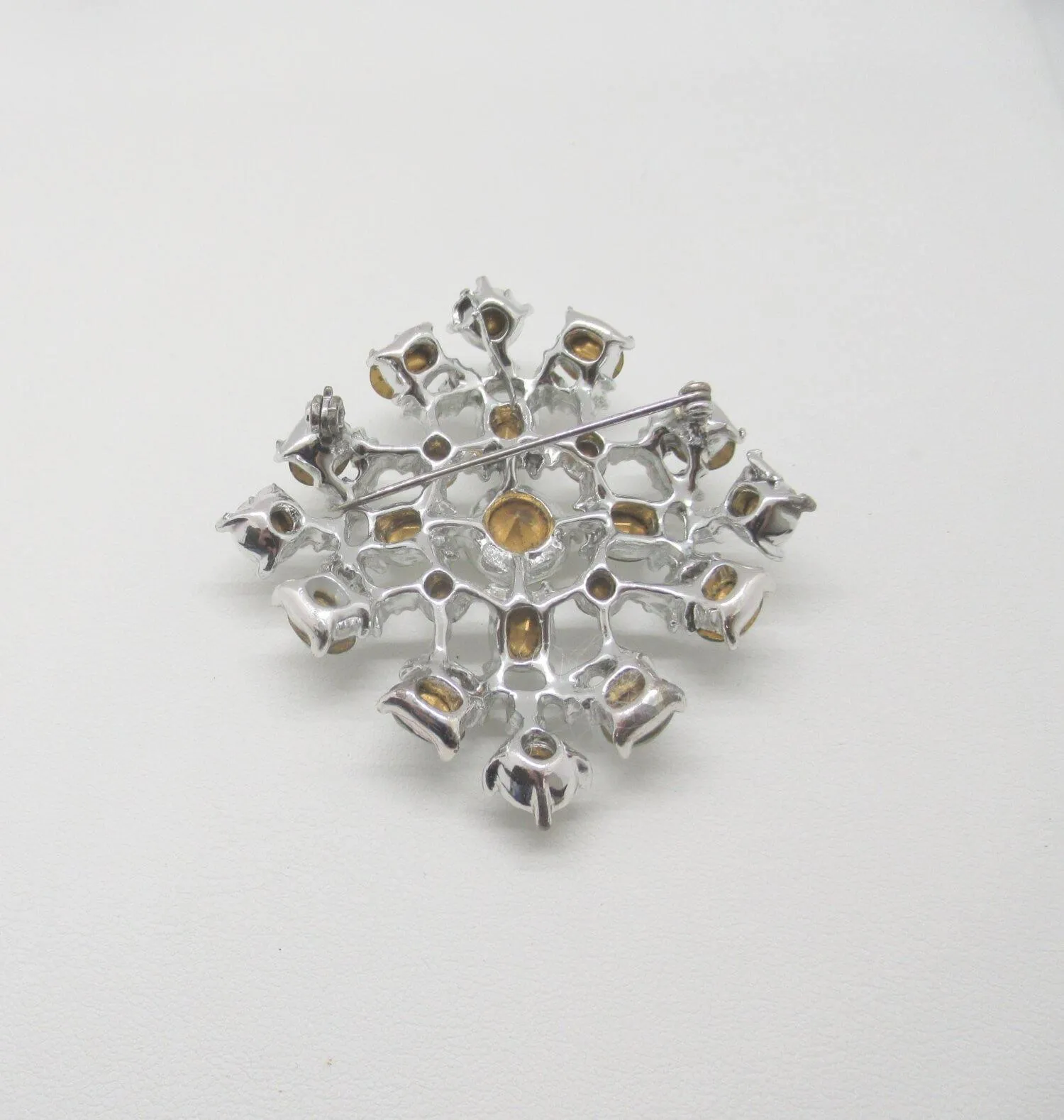 Lacy Vintage Rhinestone Brooch