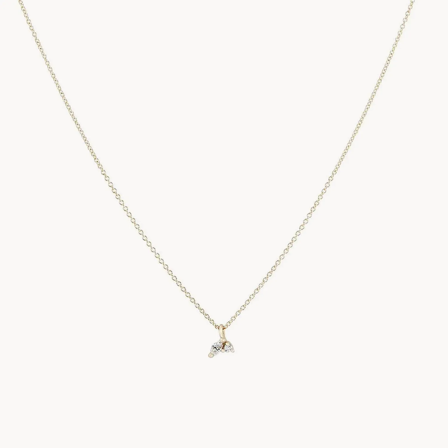 Lean on me diamond necklace - 14k yellow gold