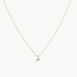 Lean on me diamond necklace - 14k yellow gold