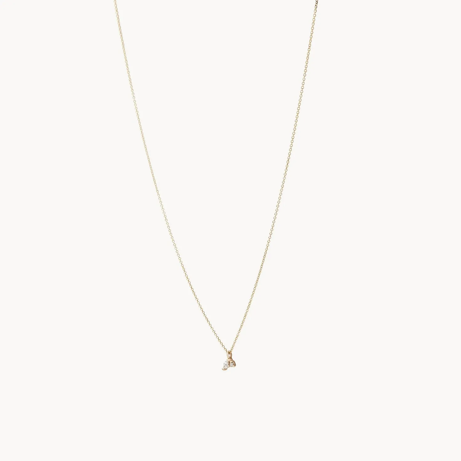 Lean on me diamond necklace - 14k yellow gold