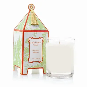 Malaysian Bamboo Classic Toile Pagoda Box Candle