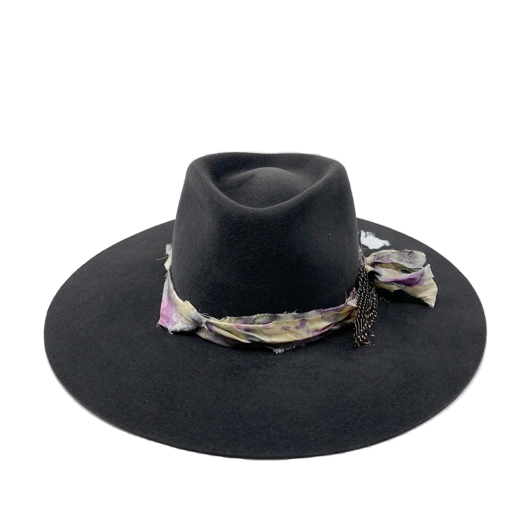 MONTANA FEDORA WITH VINTAGE SILK WASHED BLACK