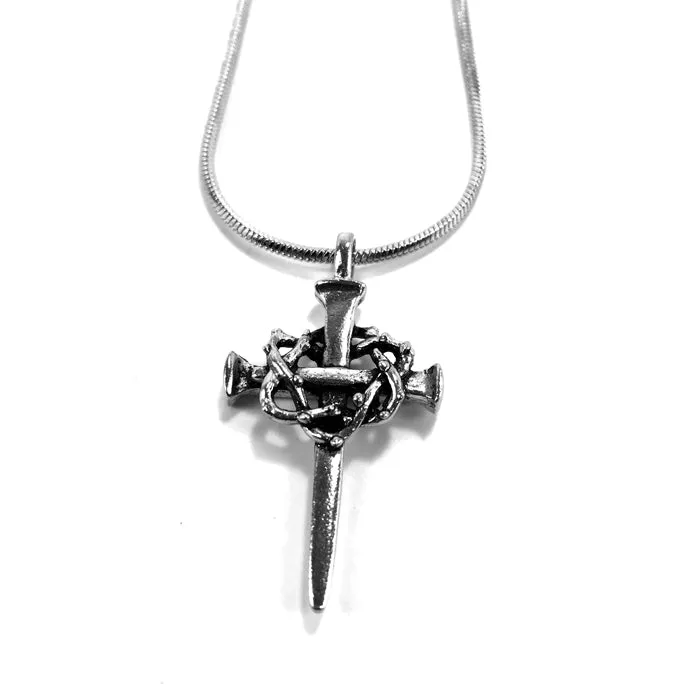 Nail Crown Cross On Snake Chain