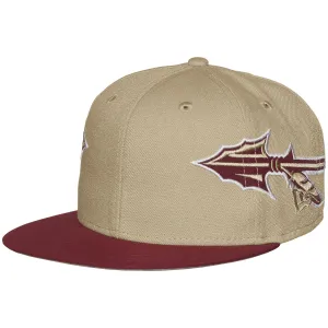 New Era Spear Design 950 Adjustable Flatbill Snapback Cap - Gold/Garnet