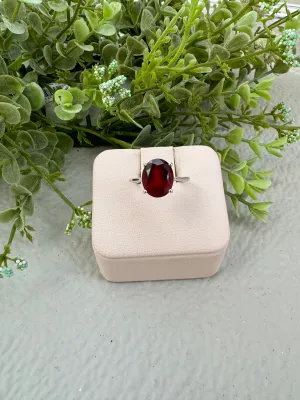 Oval Garnet Ring