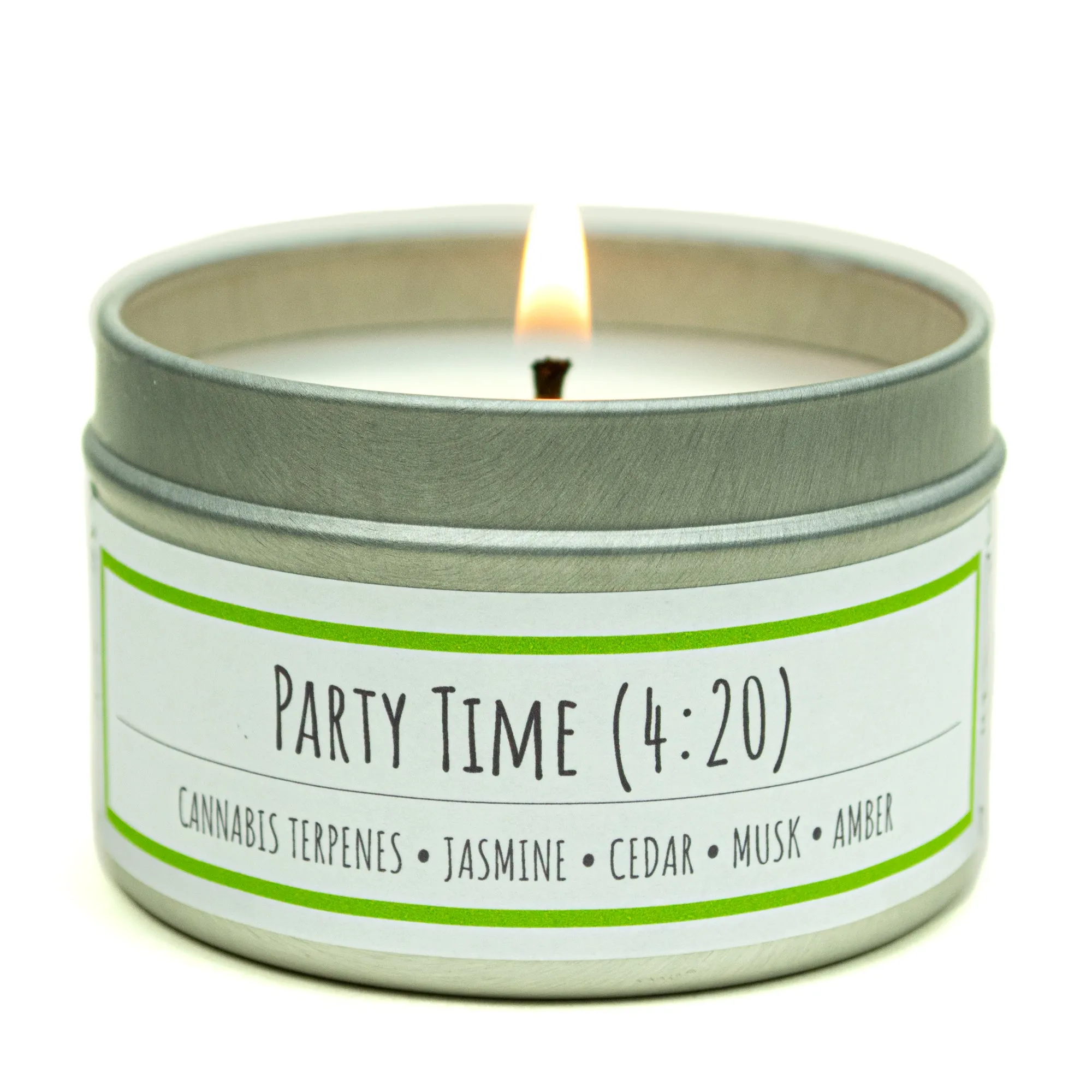 Party Time (4:20) scented 3 oz. soy candle in travel tin - FKA Cannabis Flower