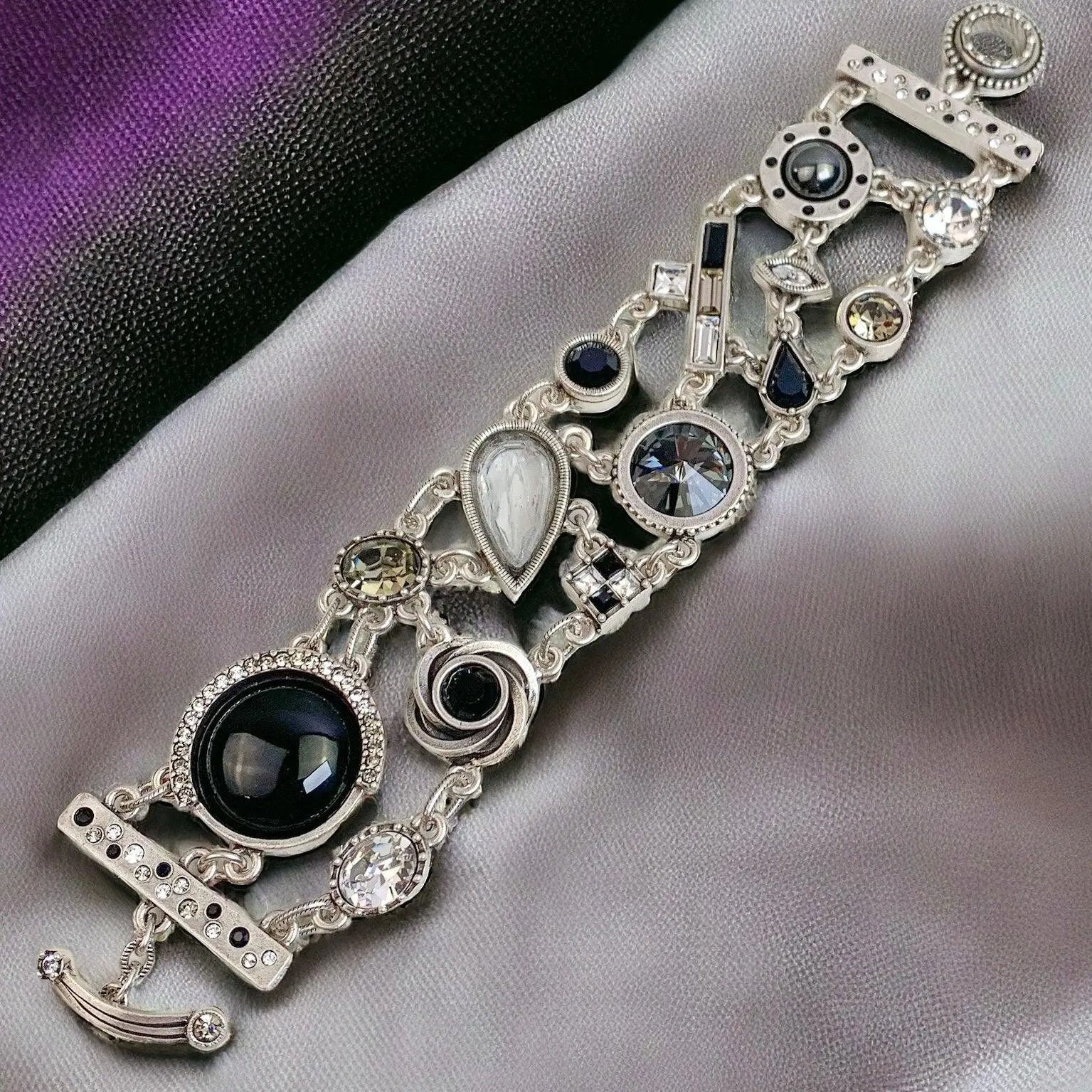 Patricia Locke Black and White Composition Bracelet