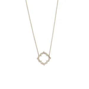 pavé clover necklace