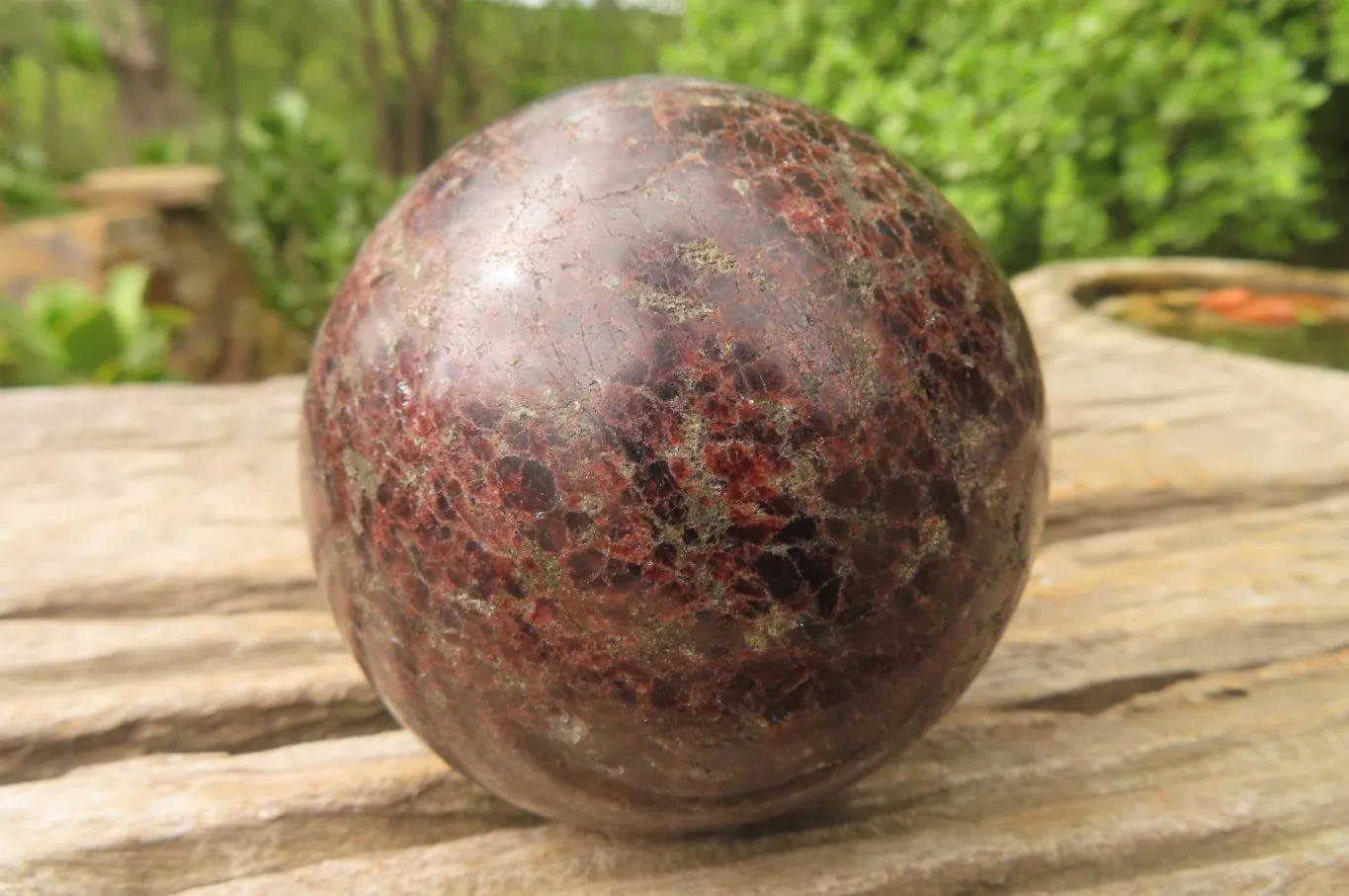 Polished Pyrope Garnet Matrix Spheres x 2 From Madagascar