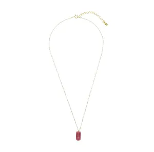 Red Thulite Column Necklace