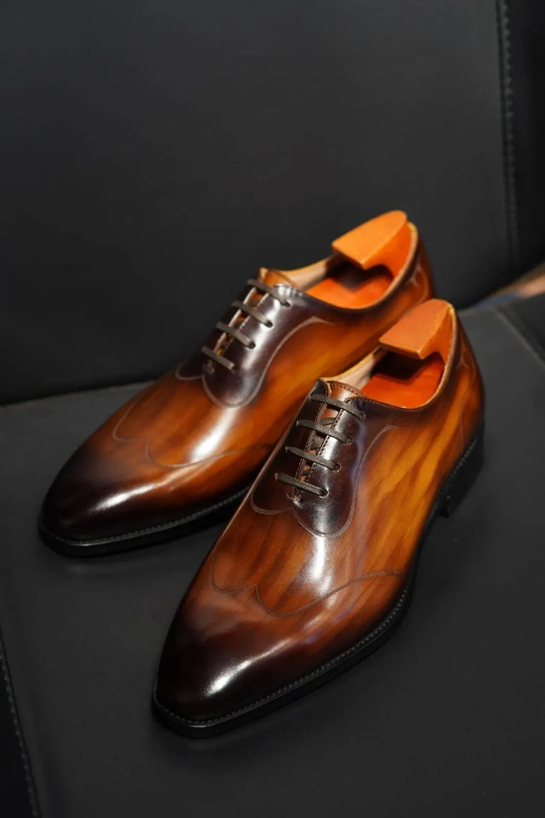 Regal Patina Oxfords - Amber Brown