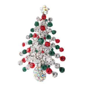 Rhinestone Tree Brooch