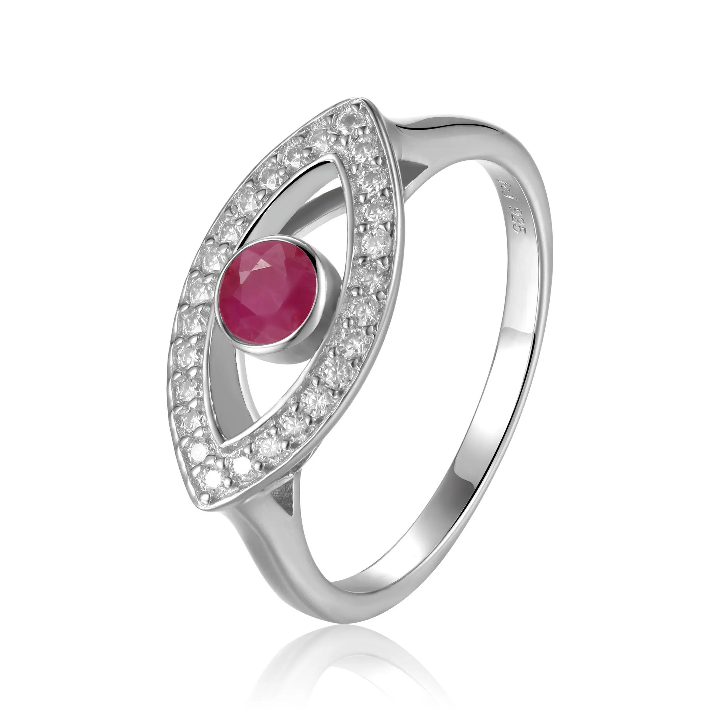 Ruby Evil Eye Ring