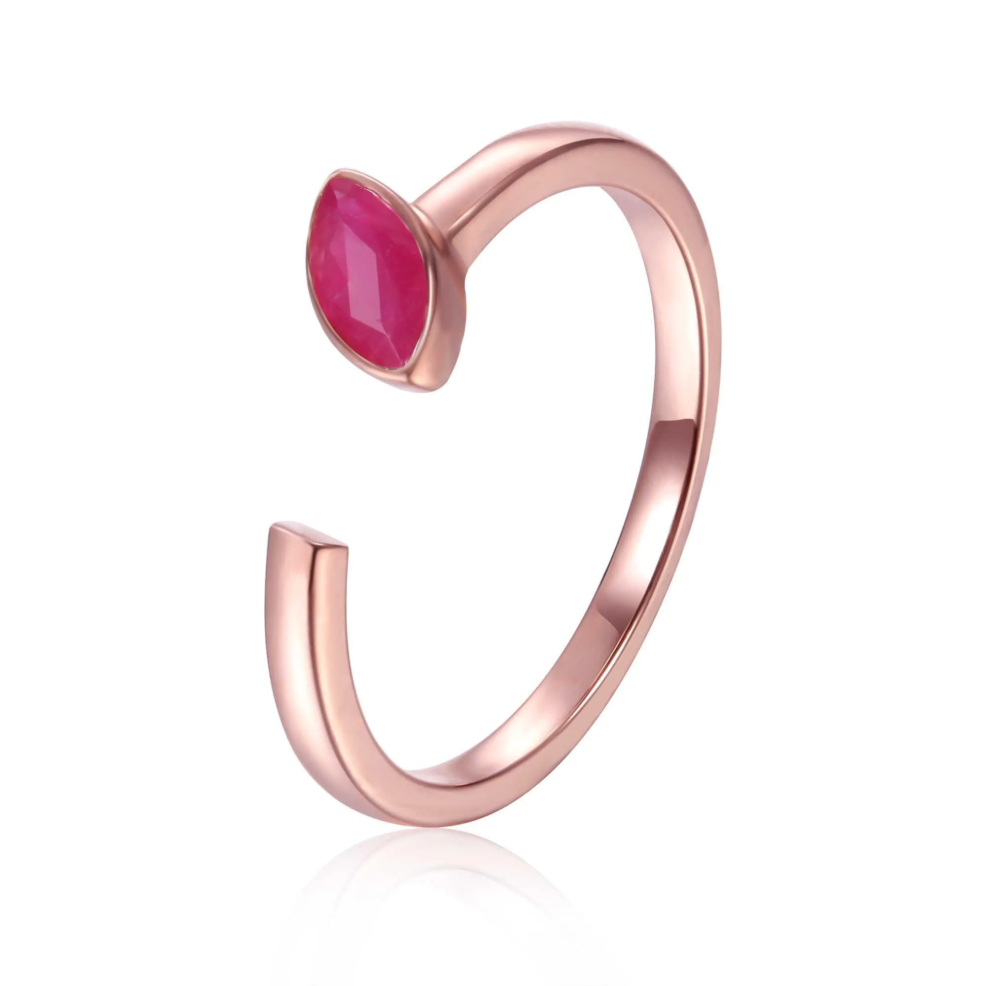 Ruby Marquise Open Midi Rings