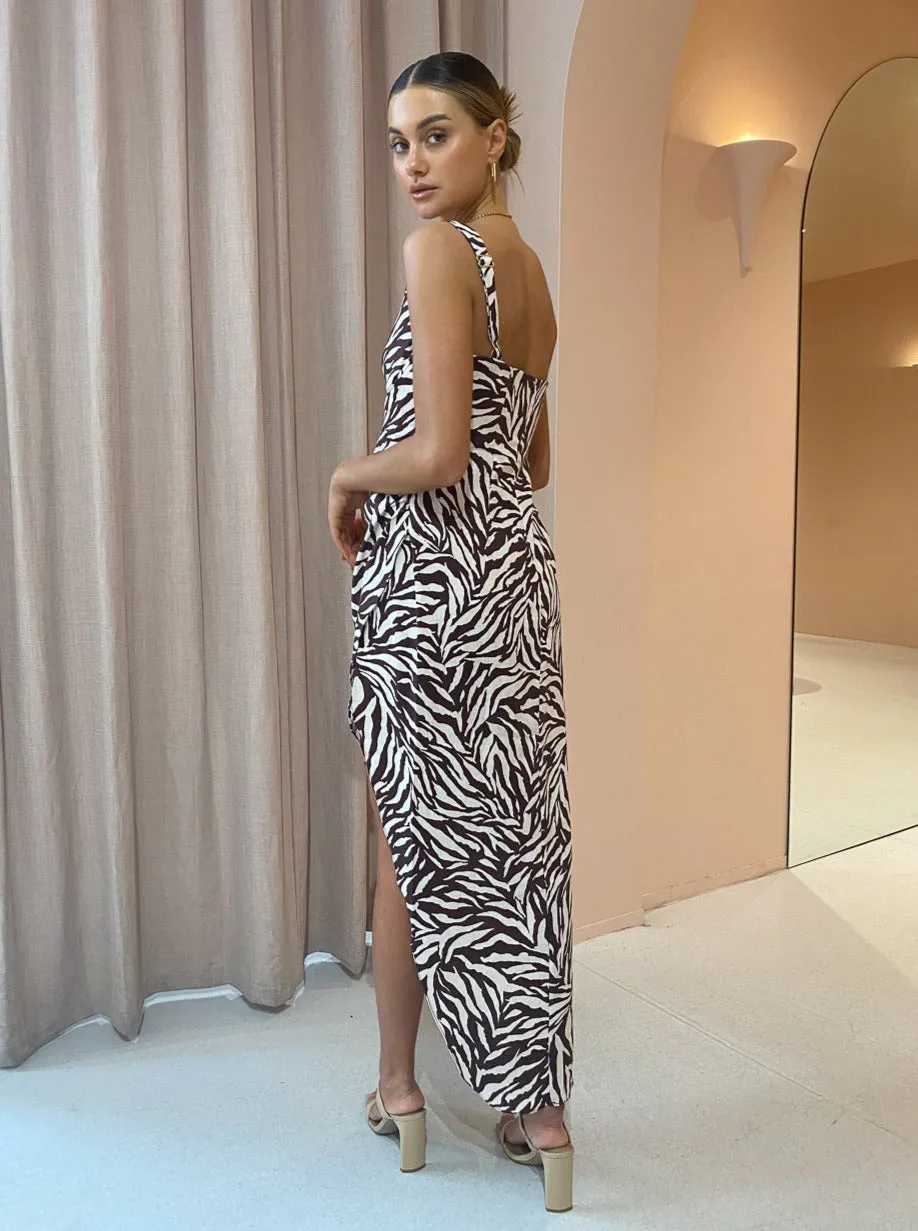 Rumer Cyrus Maxi Dress in Zebra