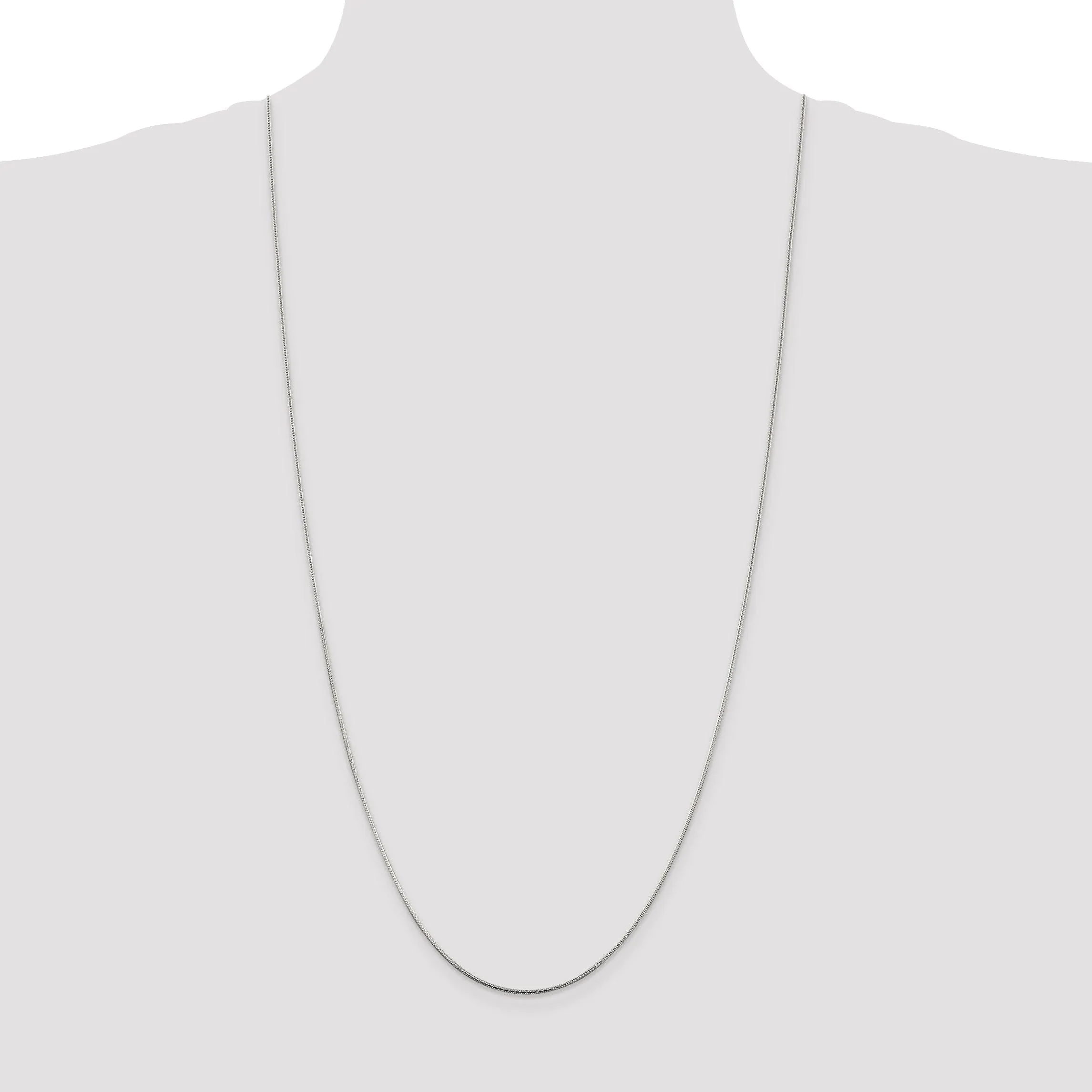 Silver D.C 1.25-mm Round Snake Chain