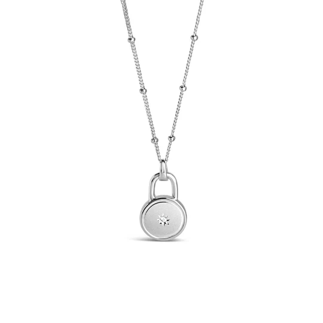 Silver Small Round Diamond Necklace