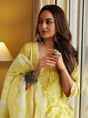 Sonakshi Sinha In Antique Brass Bangle Bracelet