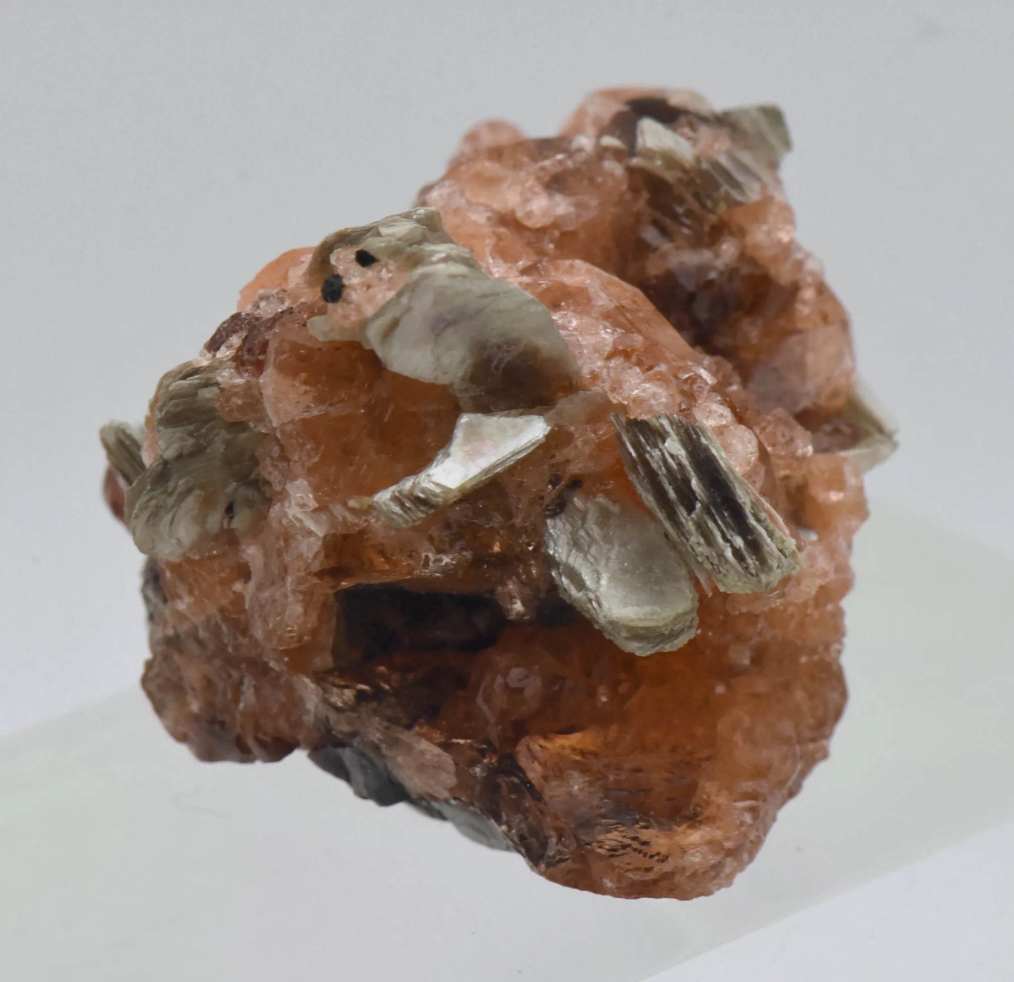 Spessartine Garnet with Muscovite Mineral Specimen - Brazil