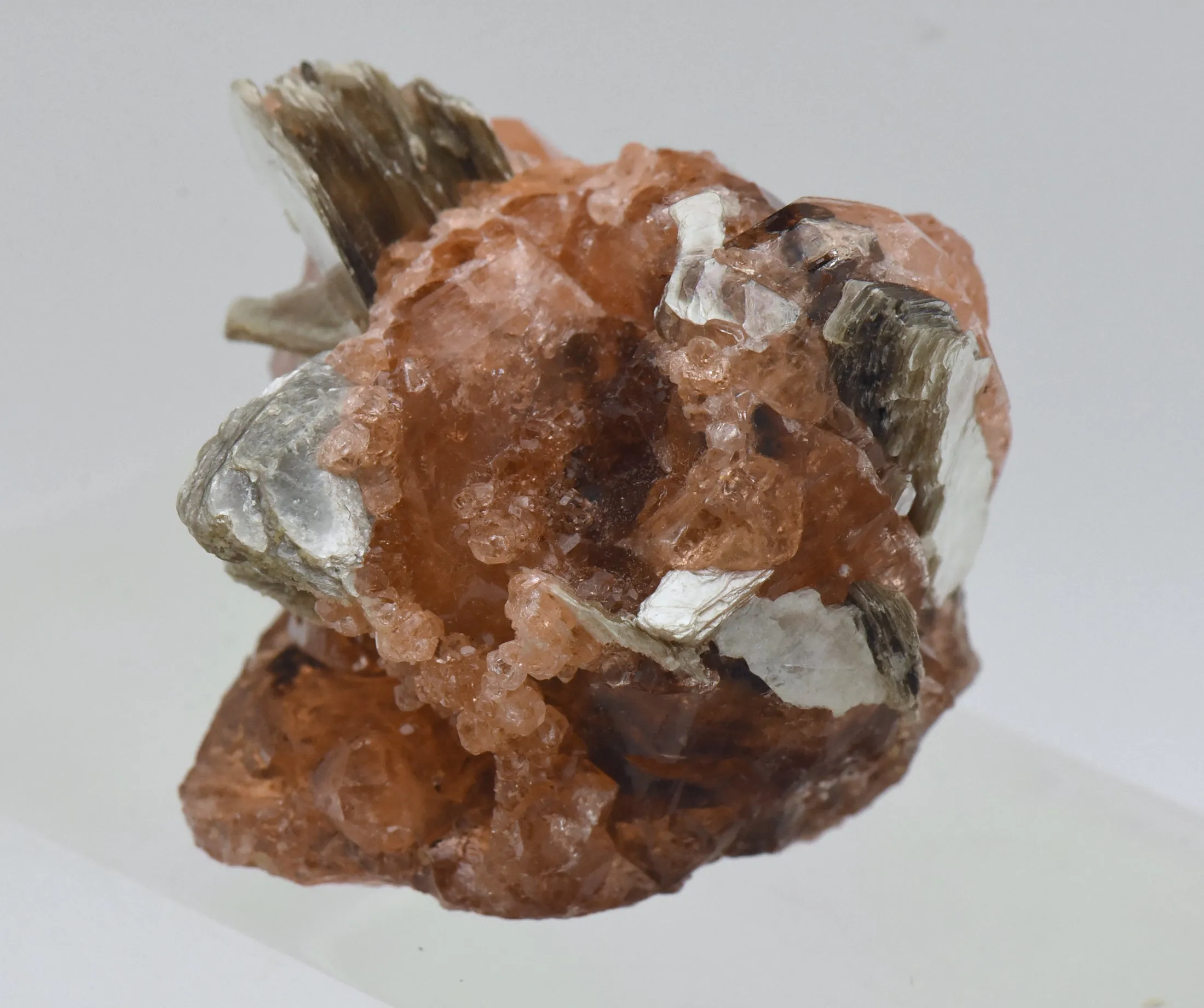 Spessartine Garnet with Muscovite Mineral Specimen - Brazil