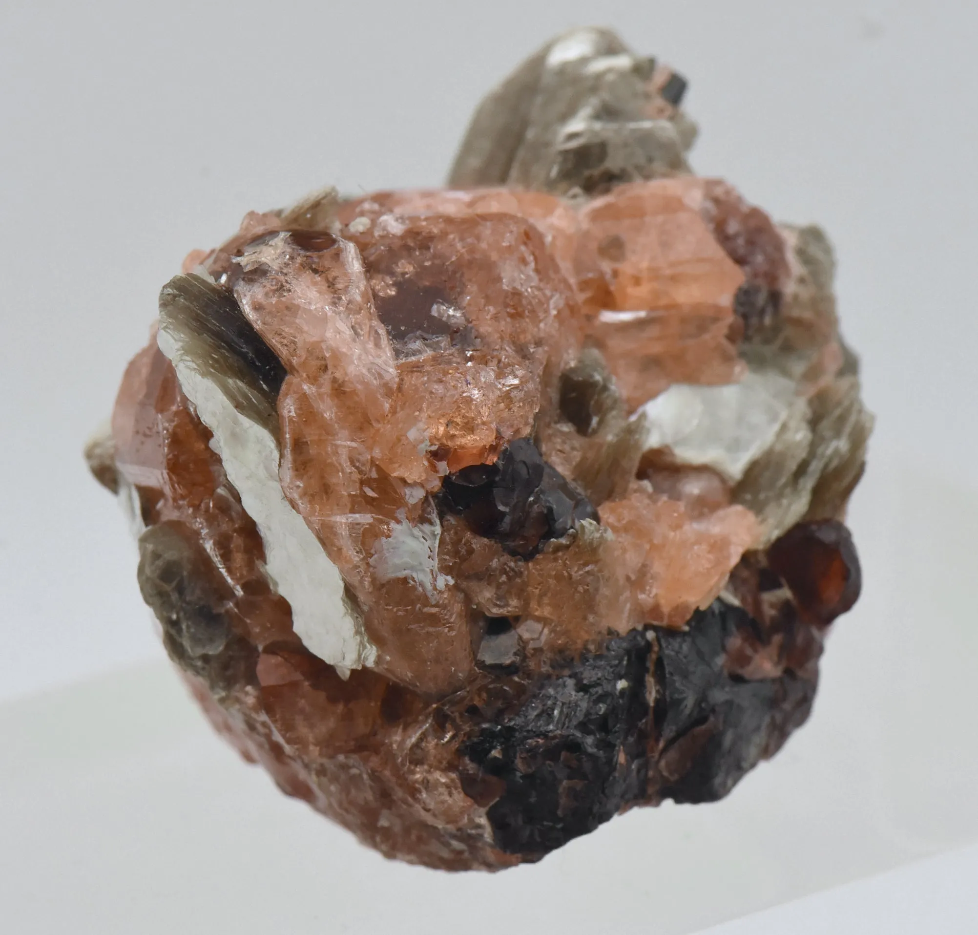 Spessartine Garnet with Muscovite Mineral Specimen - Brazil