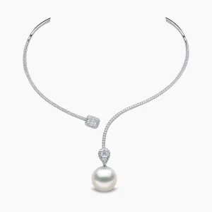 Starlight 18K Gold South Sea Pearl and Diamond Serene Necklace