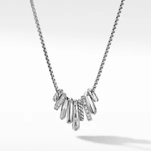 Stax Rondelle Pendant Necklace with Diamonds