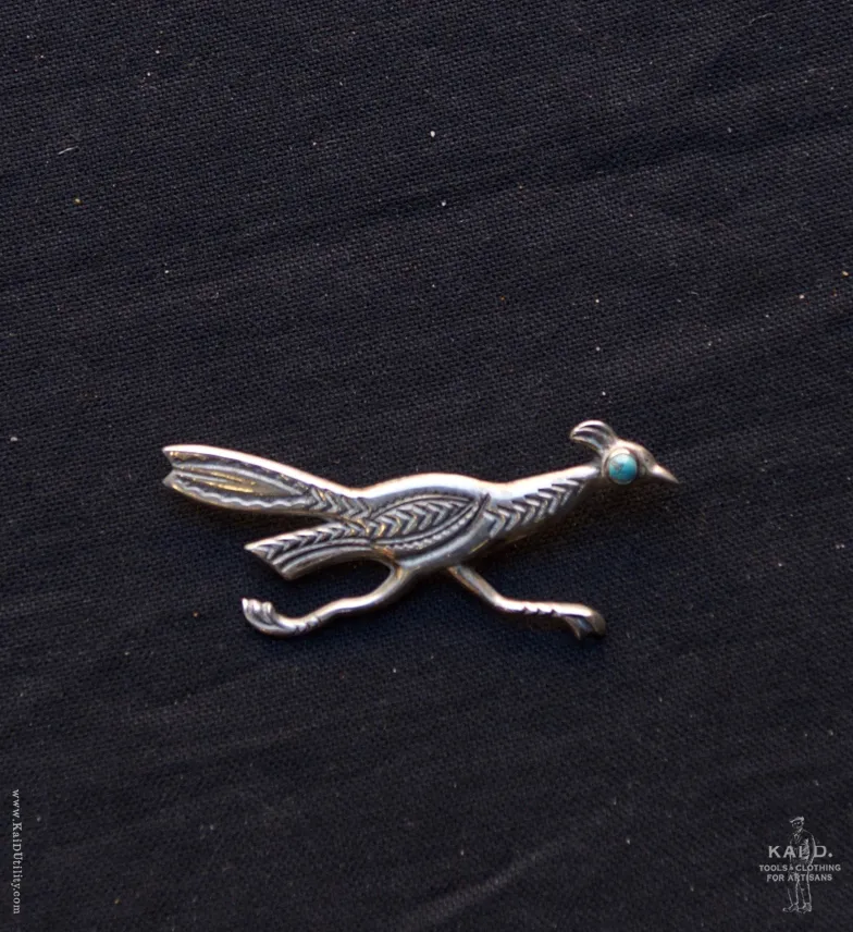 Sterling Silver Brooch - Road Runner Large