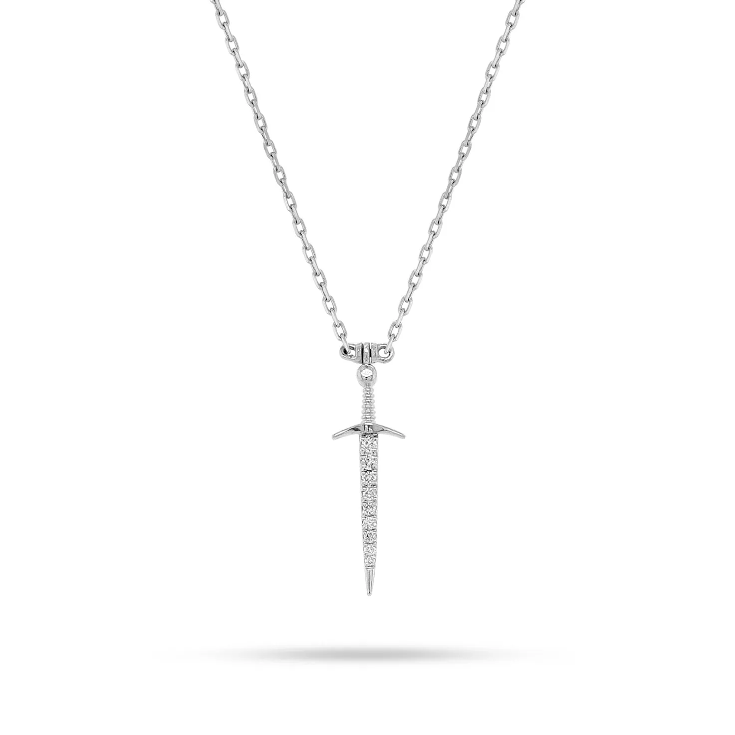 Sword Round Diamond Pendant