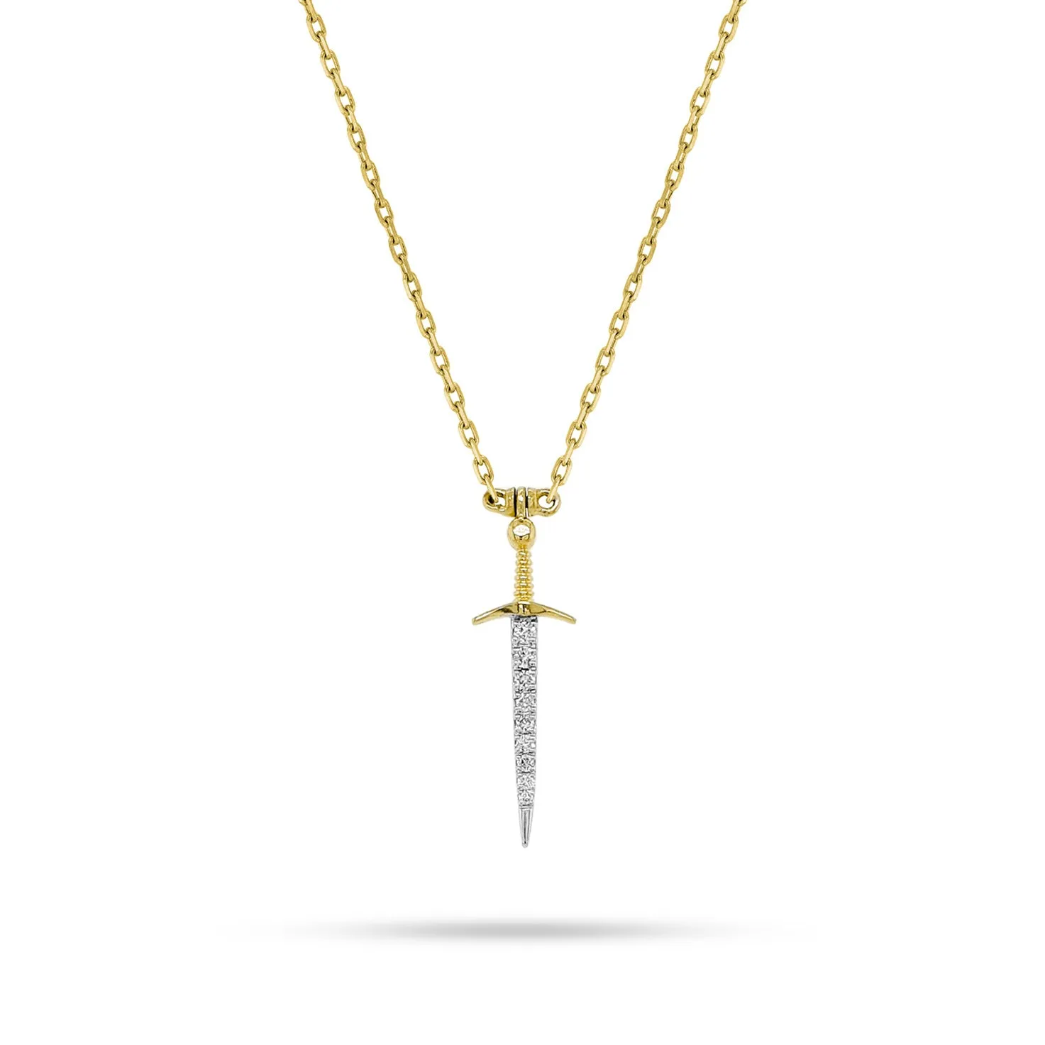 Sword Round Diamond Pendant