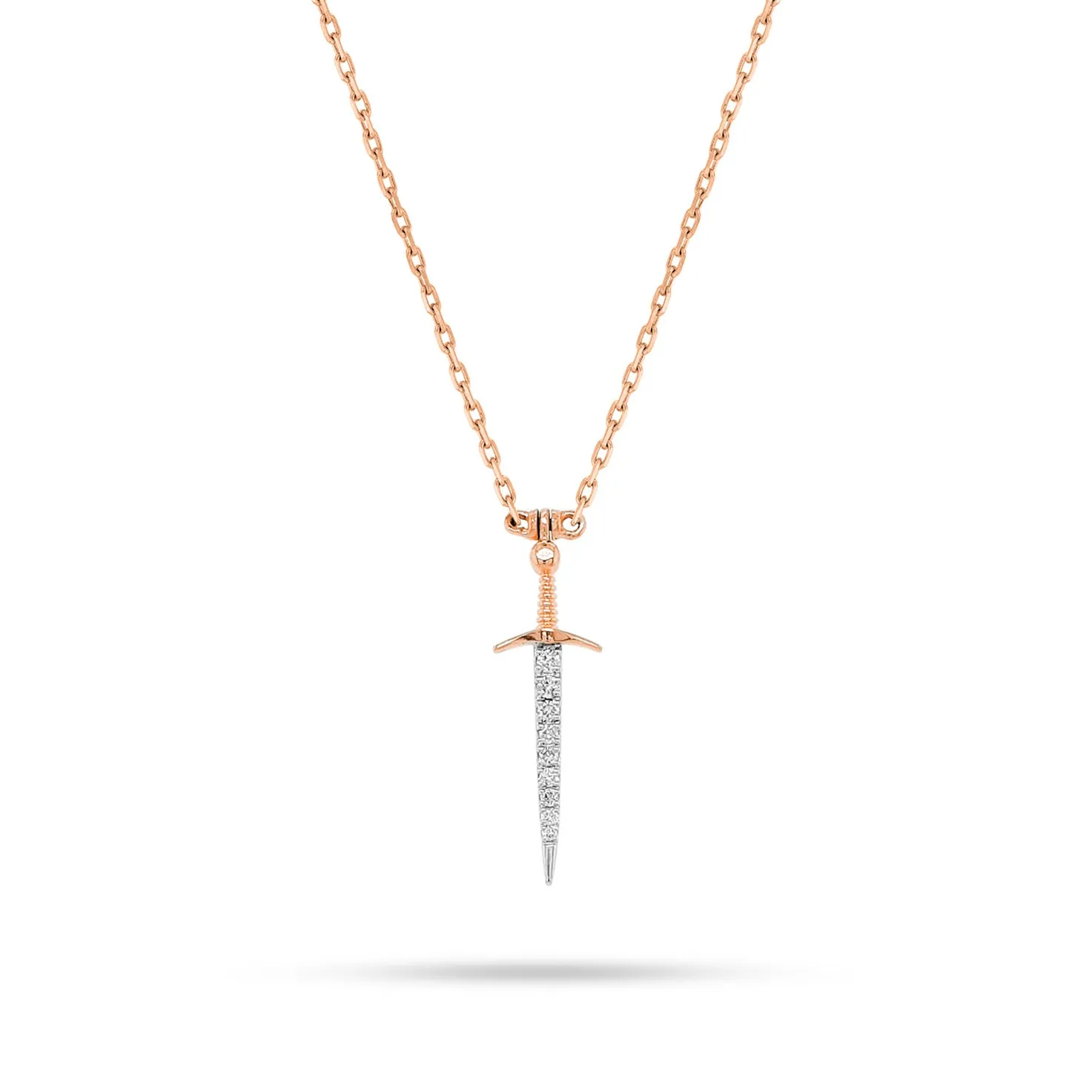 Sword Round Diamond Pendant