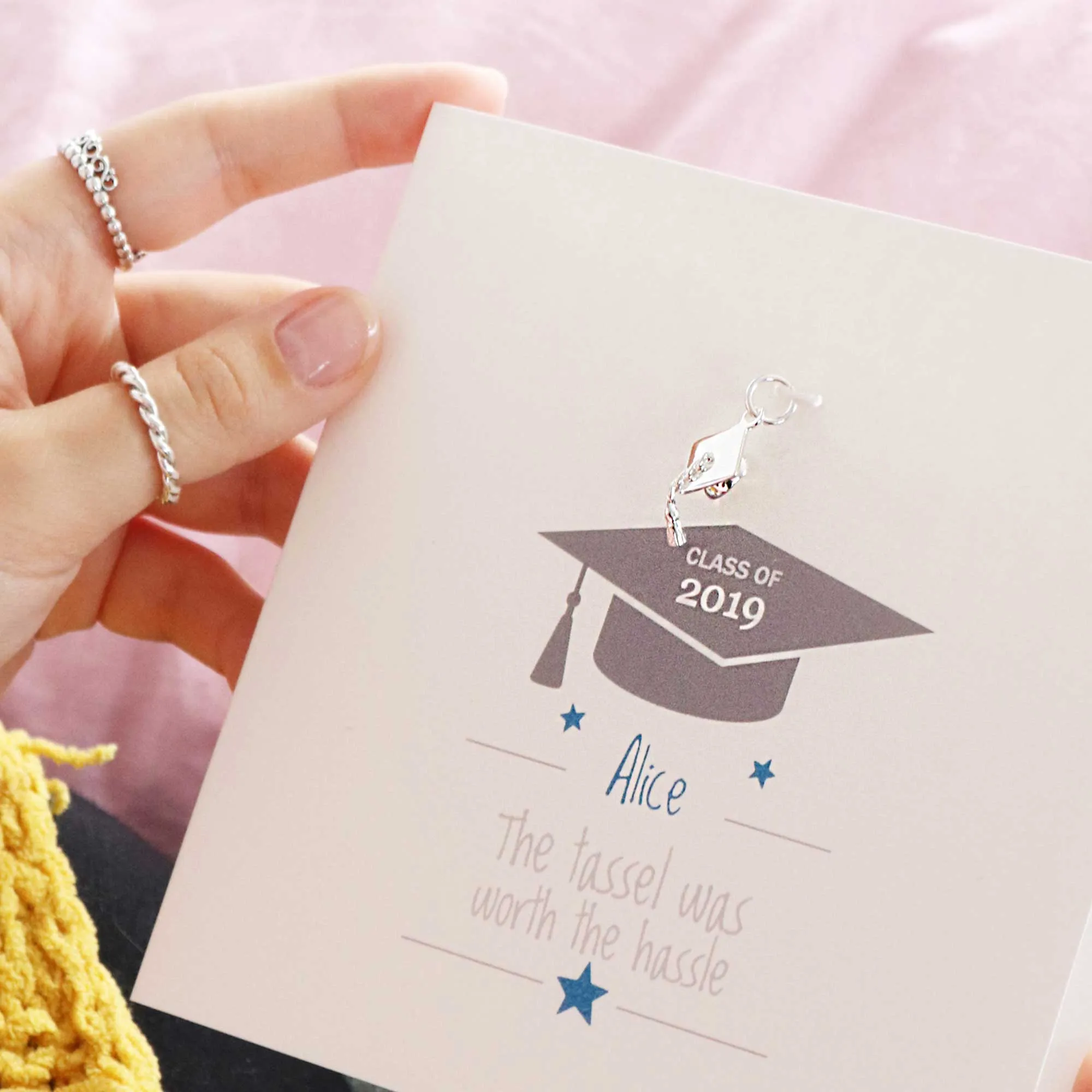 The Tassle Was Worth The Hassle Personalised Graduation Charm Gift Card