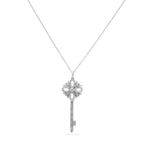 Tiffany & Co. Victoria Diamond Key Pendant On Necklace